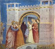 GIOTTO di Bondone Anna and Joachim Meet at the Golden Gate oil painting